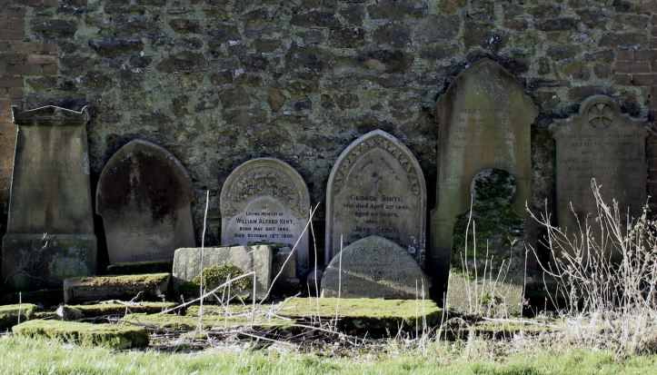 Old headstones, Ludford church